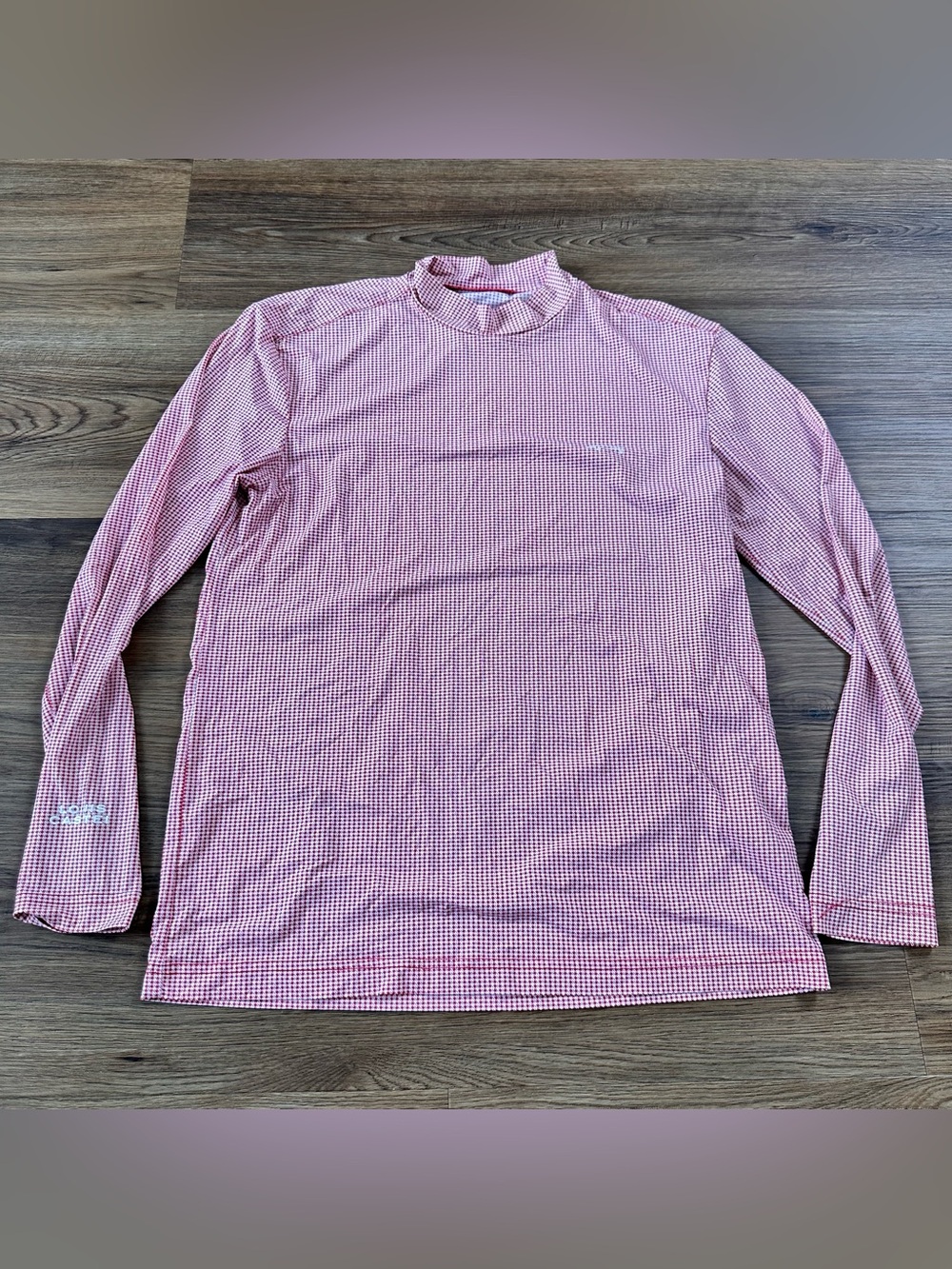 Louis Castel Performance Long Sleeve Mock Neck Shirt Golf‎ Red Womens 100 Medium